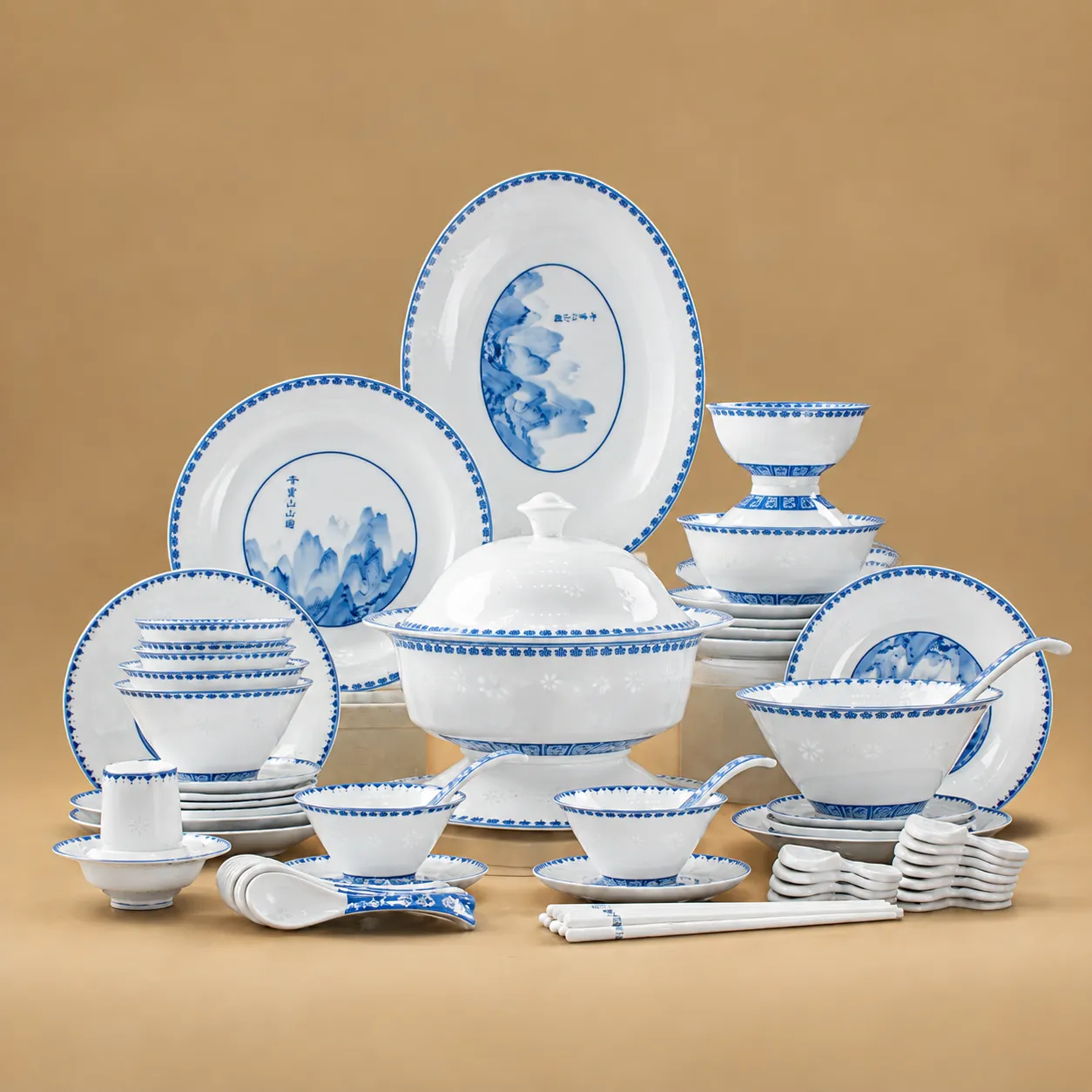 千里江山餐具
